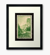 1934 1c Yosemite, California Postage Stamp Framed Print