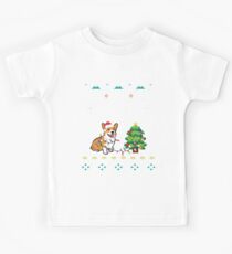 Feliz Navidog Corgi Dog Ugly Christmas Kids Tee