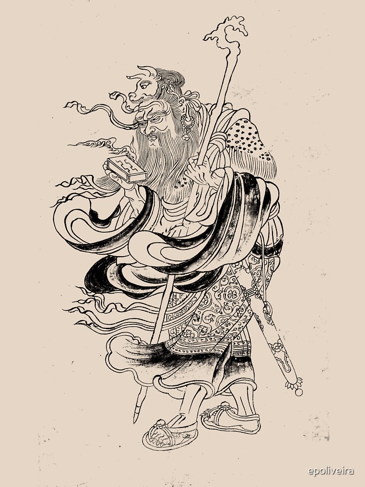 Medieval Fantasy Wizard Saturn Asia Outline Art by epoliveira
