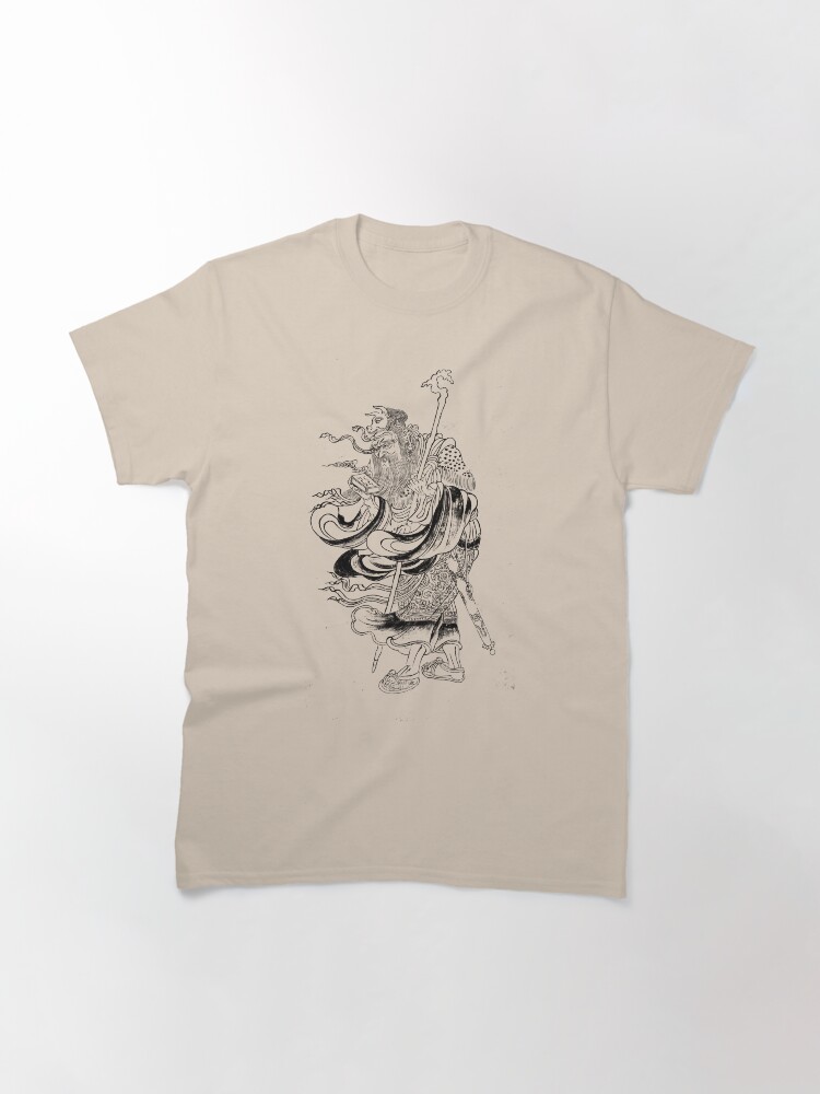 Alternate view of Medieval Fantasy Wizard Saturn Asia Outline Art Classic T-Shirt