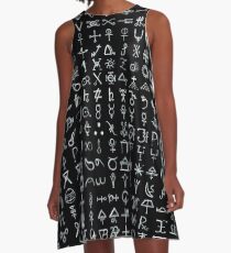 Alchemical Symbols - Collected Inverted A-Linien Kleid