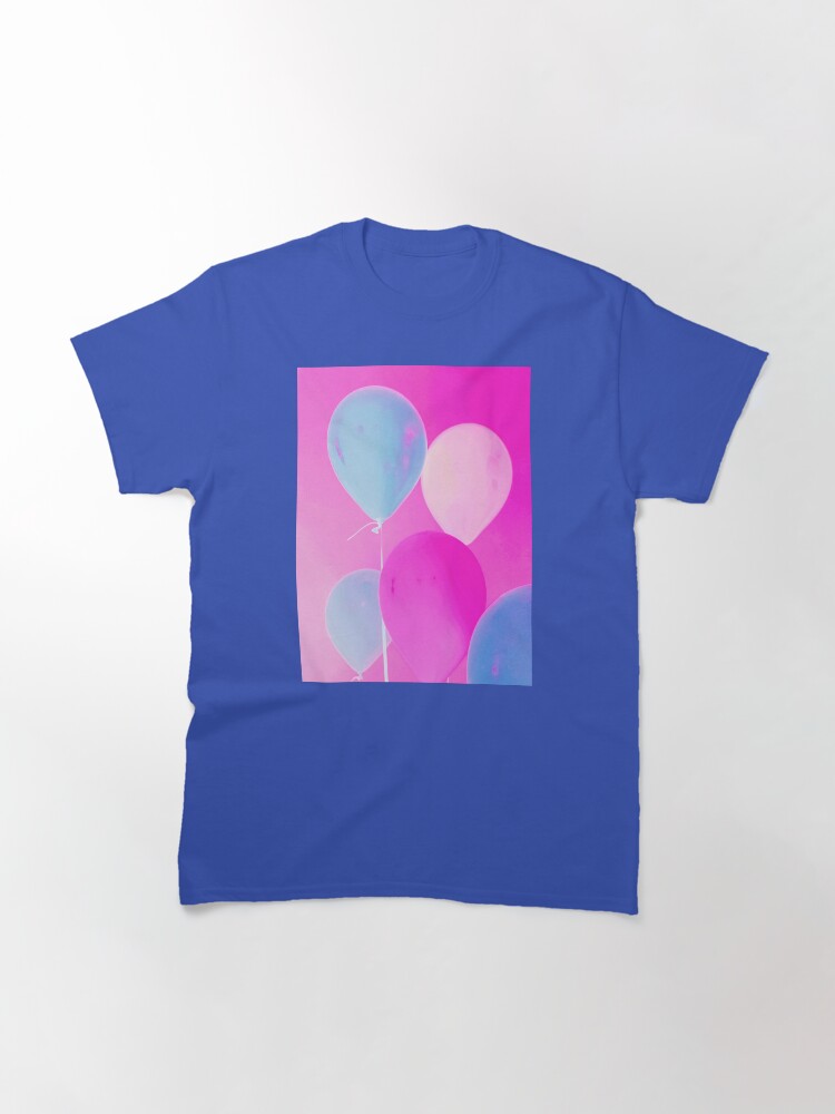 Thumbnail 3 of 7, Classic T-Shirt, Balloony - Neon Pink Blue Balloons Art designed and sold by OneDayArt.