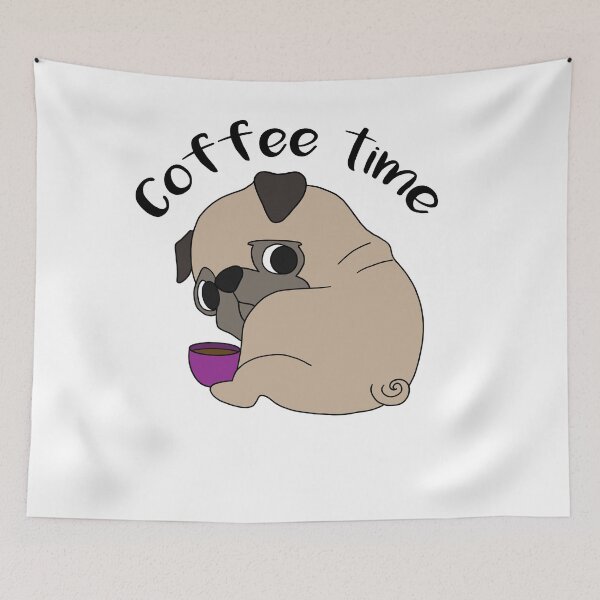 Item preview, pug coffee time coffein Dog Doggie Puppy gift designed and sold by Moonpie90.