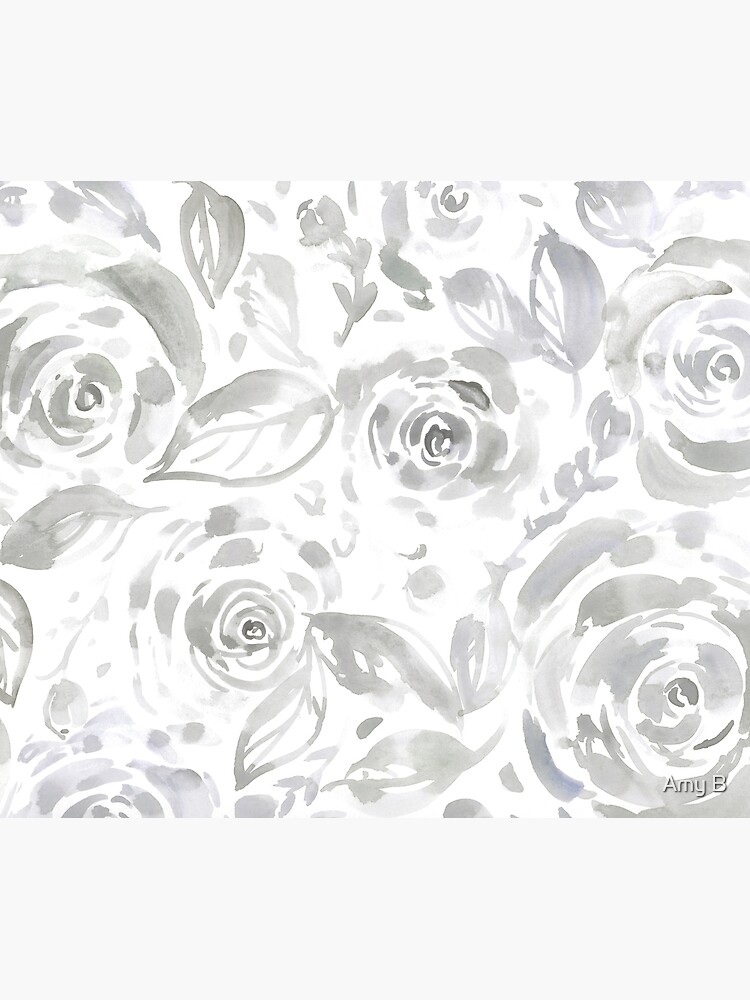 "Evelyn Gray Floral" Tapestry for Sale by handandhart Redbubble