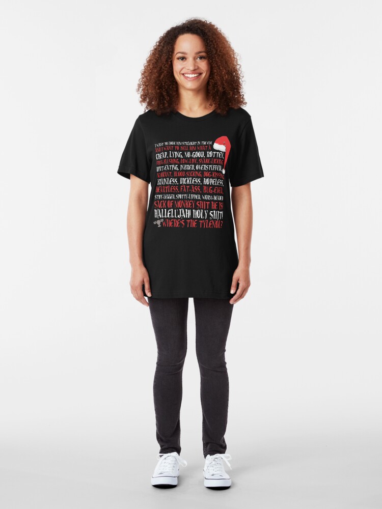 Alternate view of Hallelujah! Holy Sh*t! Slim Fit T-Shirt