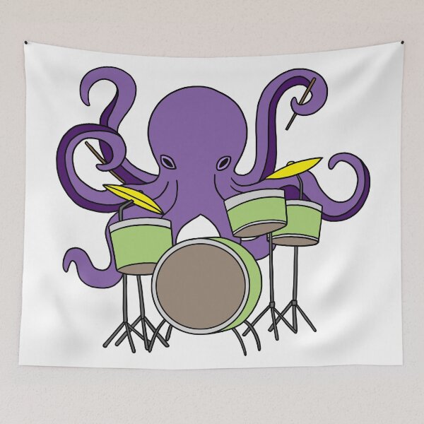 Item preview, octopus drummer Drum Player Son Daughter designed and sold by Moonpie90.