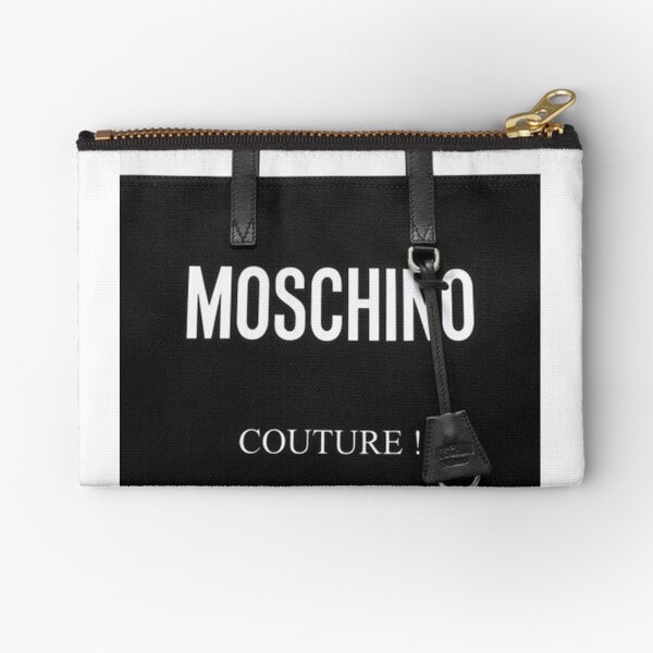 Bag Black Moschino Couture Milano Zipper Pouch