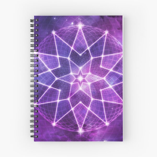 Item preview, Cosmic Geometric Seed of Life Crystal Lotus Star Mandala in Purple designed and sold by jitterfly.