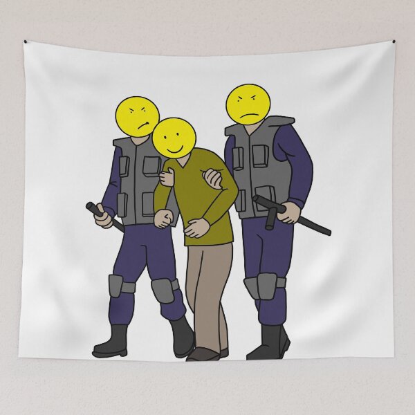 Item preview, happy face police positive thinking Mantra Gift designed and sold by Moonpie90.