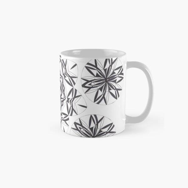 Lite on Dark Monochrome Blast Fall Into Winter Design by Green Bee Mee Classic Mug
