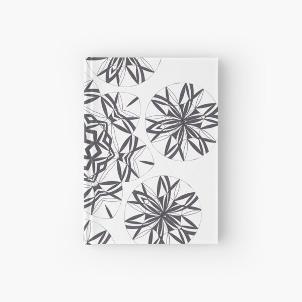 Lite on Dark Monochrome Blast Fall Into Winter Design by Green Bee Mee Hardcover Journal
