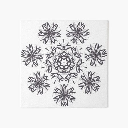 Lite on Dark Monochrome Blast Fall Into Winter Design by Green Bee Mee Art Board Print