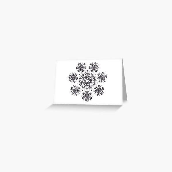 Lite on Dark Monochrome Blast Fall Into Winter Design by Green Bee Mee Greeting Card