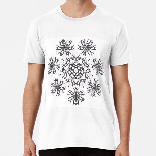 Lite on Dark Monochrome Blast Fall Into Winter Design by Green Bee Mee Premium T-Shirt