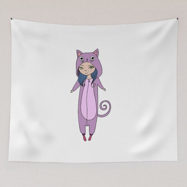 Artikelvorschau, Mädchen Schlafanzug Onesie Kitty Petplay Kätzchen entworfen und verkauft von Moonpie90.