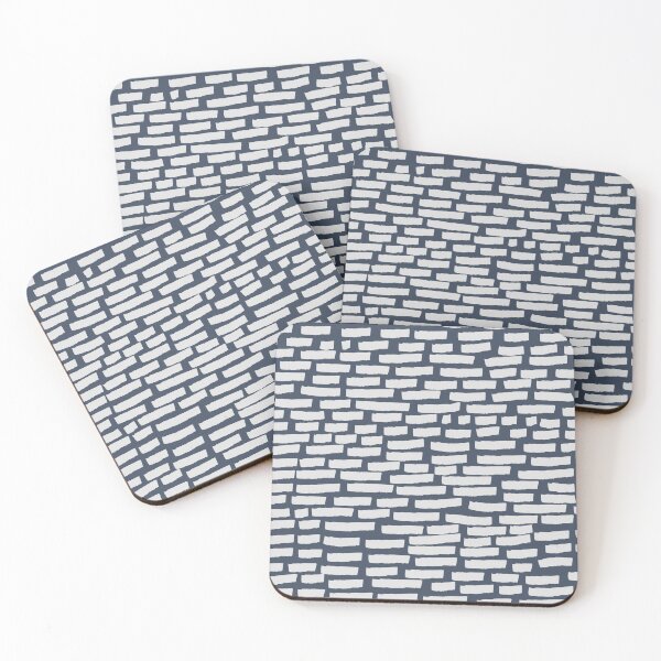Item preview, Light Grey Strokes on Blue Grey designed and sold by BlertaDK.