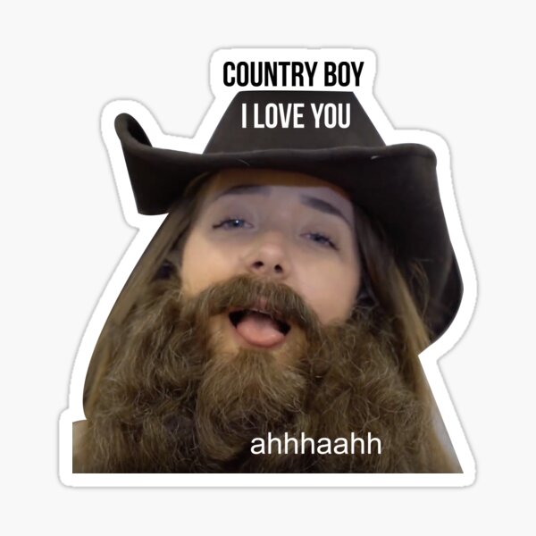 "Jenna Marbles Country Boy Vine" Sticker for Sale by xangie8204 Redbubble