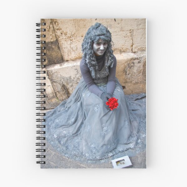 Item preview, Young waif girl painted siver with Red Rose designed and sold by InterfaceImages.