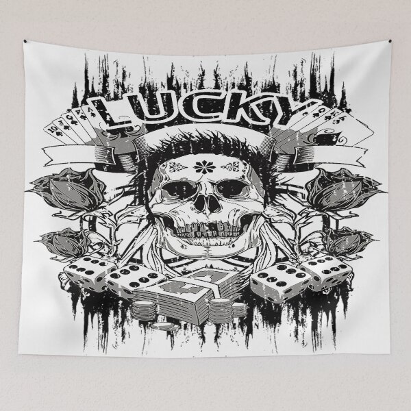Item preview, Lucky Poker Skull Card Games designed and sold by leen12 Art Designs Prints.