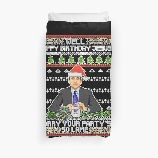 Happy Birthday Jesus Duvet Cover