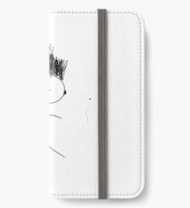 #face #lineart #blackandwhite #facialexpression #head #eye #sketch #plant #monochrome #illustration #art #tree #nature #chalkout #abstract #design #leaf #vertical #blackcolor #drawingartproduct iPhone Wallet/Case/Skin