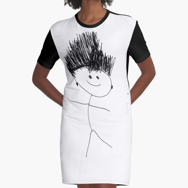 #face #lineart #blackandwhite #facialexpression #head #eye #sketch #plant #monochrome #illustration #art #tree #nature #chalkout #abstract #design #leaf #vertical #blackcolor #drawingartproduct Graphic T-Shirt Dress