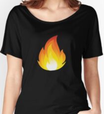 Fire Flames Design Women's Relaxed Fit T-Shirt