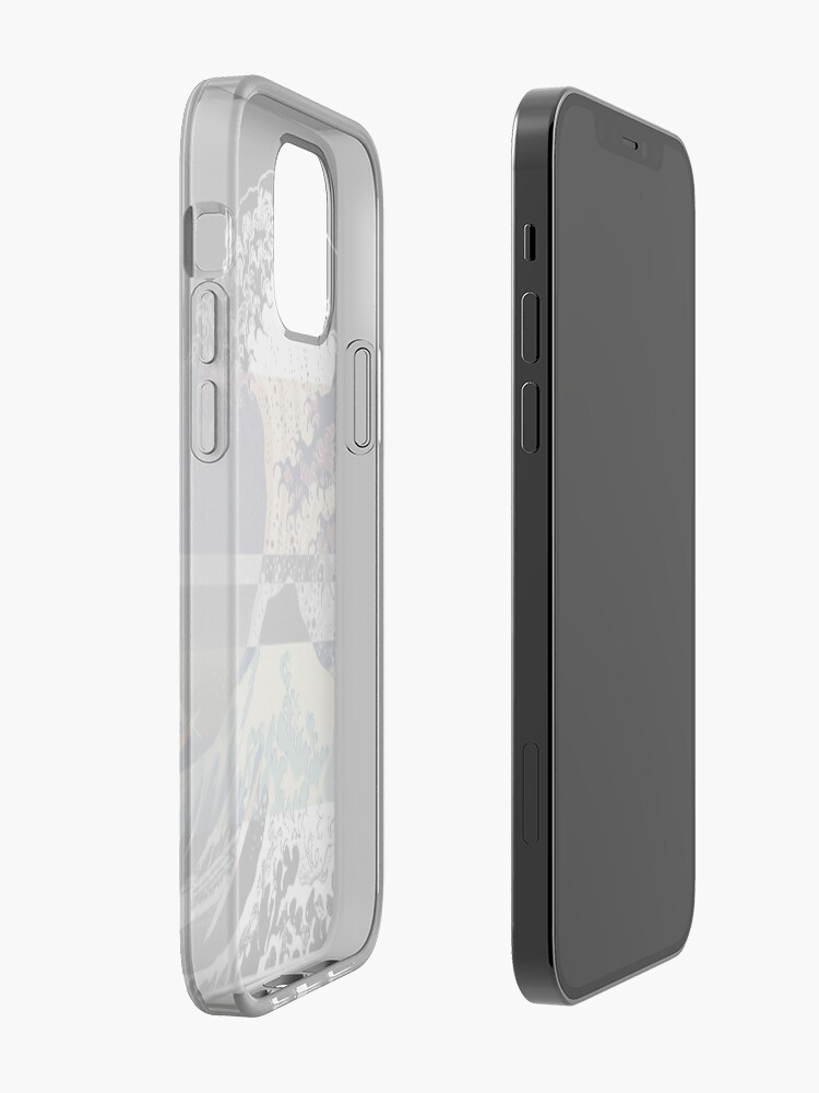 Alternate view of the great wave color glitch iPhone Case & Cover