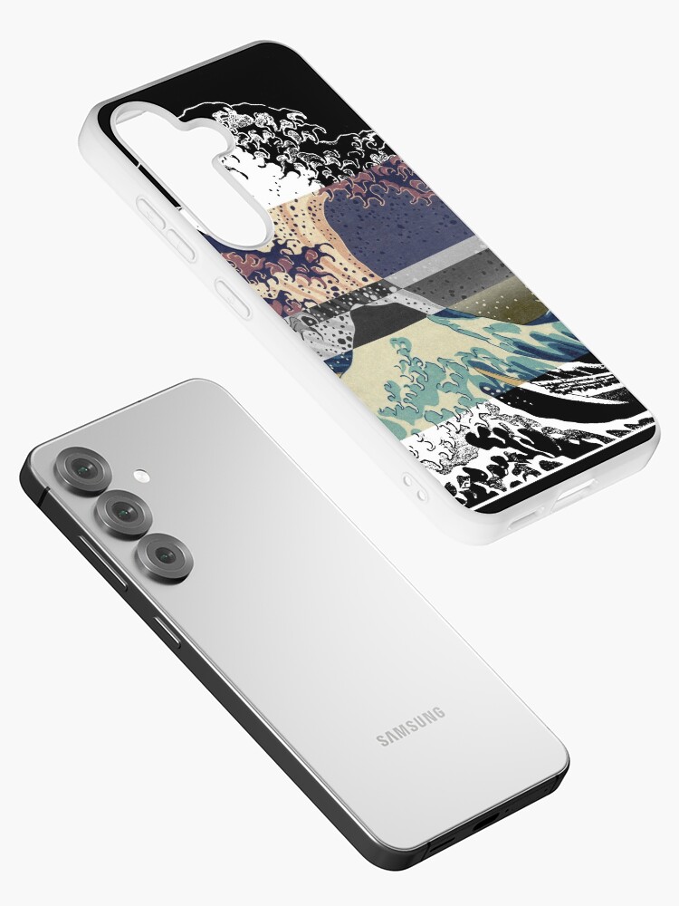 Thumbnail 2 of 4, Samsung Galaxy Phone Case, the great wave color glitch designed and sold by auohx.
