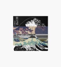 the great wave color glitch Art Board