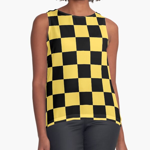 yellow and black checkerboard shirt