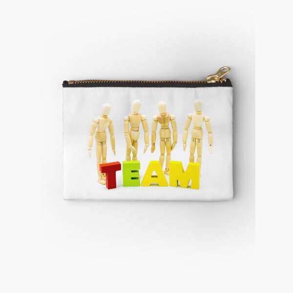 Item preview, Wooden figures posing as business men in front of the word TEAM designed and sold by Stanciuc.