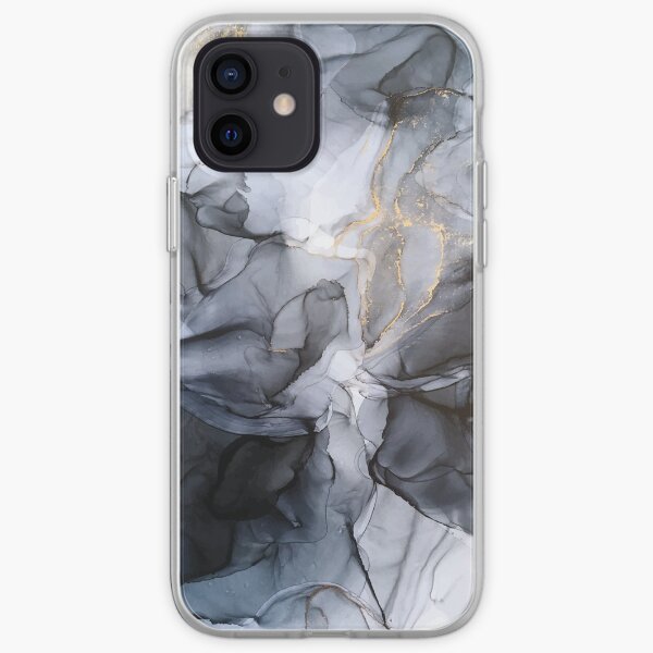 Calm but Dramatic Light Monochromatic Black & Grey Abstract iPhone Soft Case