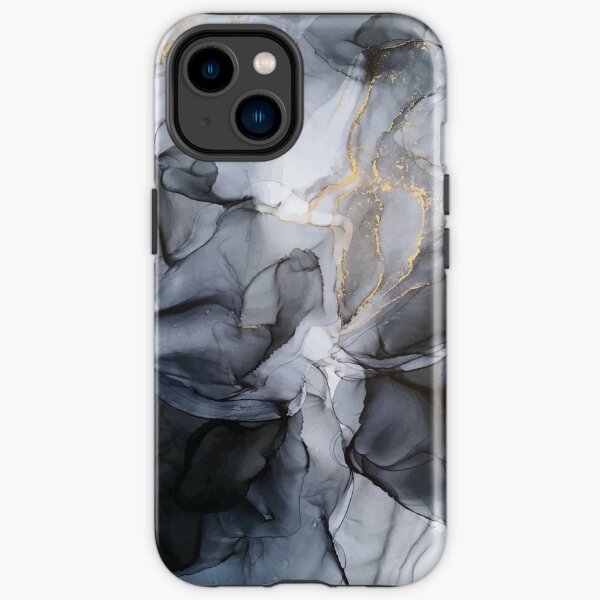 Calm but Dramatic Light Monochromatic Black & Grey Abstract iPhone Tough Case