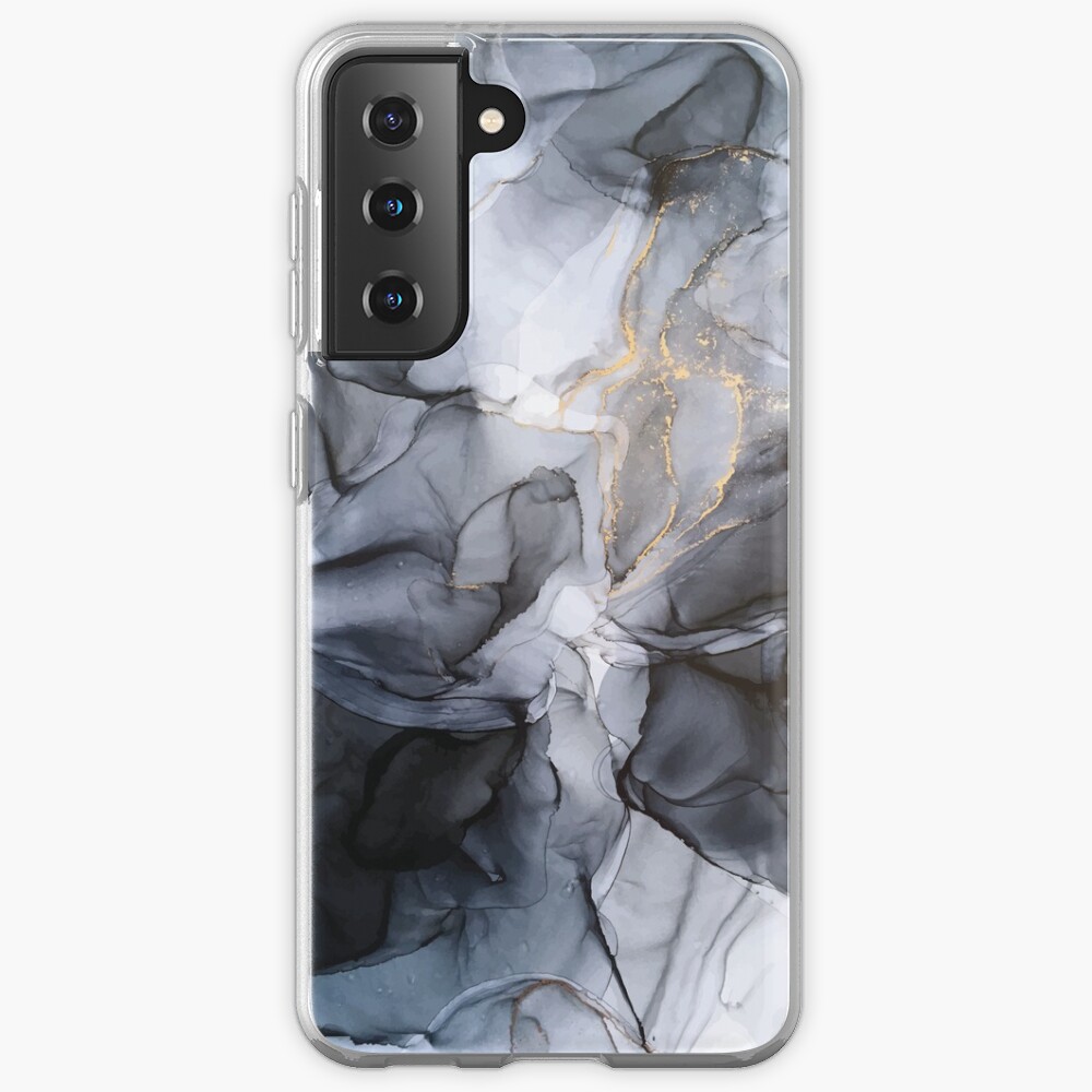 Calm but Dramatic Light Monochromatic Black & Grey Abstract Samsung Galaxy Phone Case