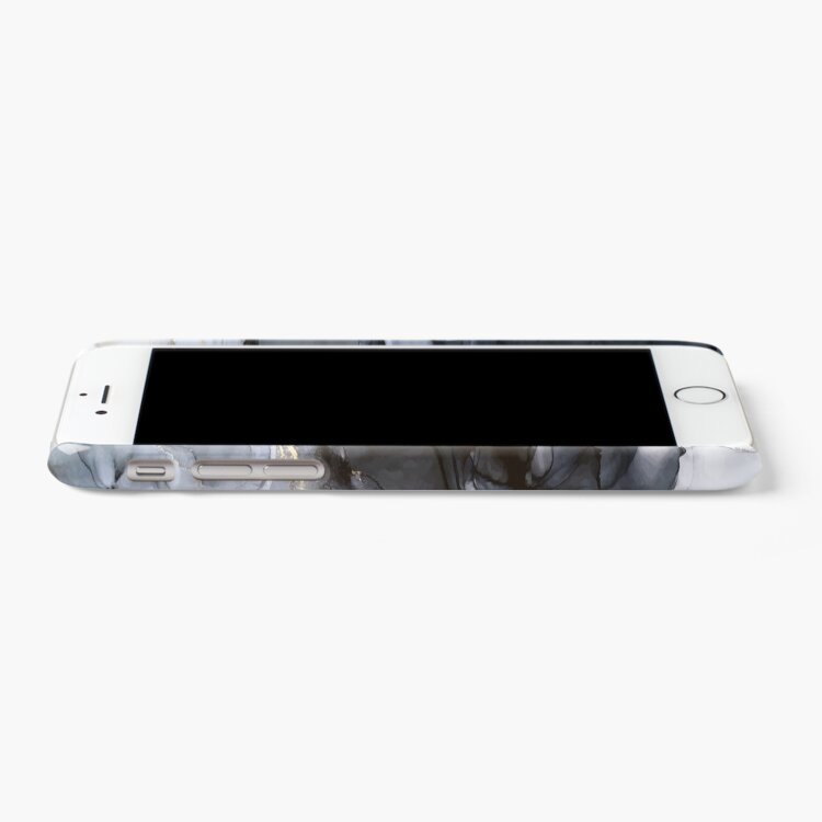 Alternate view of Calm but Dramatic Light Monochromatic Black & Grey Abstract iPhone Case & Cover