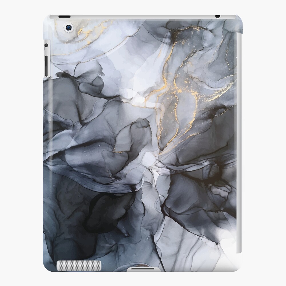 Calm but Dramatic Light Monochromatic Black & Grey Abstract iPad Case & Skin
