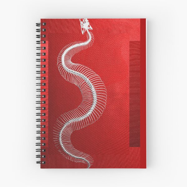 Item preview, Silver Snake Skeleton over Red Canvas designed and sold by Serge Averbukh Art Studio.