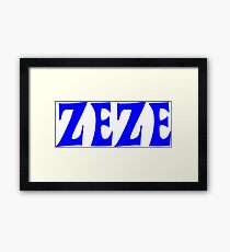 Zeze Blue Framed Print