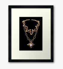Necklace - Witch's Eye - Gold Version Framed Print