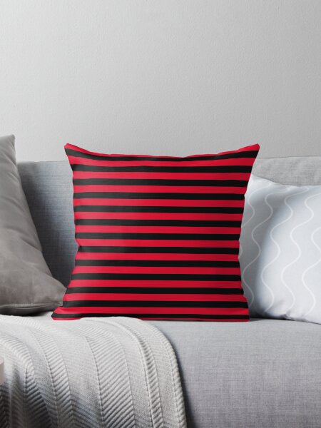 Item preview, Cadmium Red and Black Horizontal Stripes designed and sold by ColorPatterns.