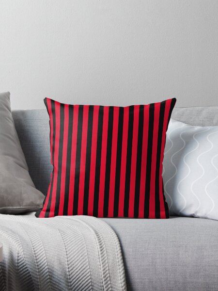 Item preview, Cadmium Red and Black Vertical Stripes designed and sold by ColorPatterns.