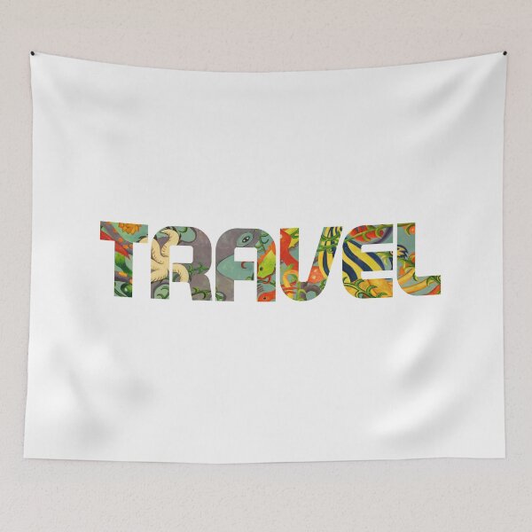 Item preview, Travel typography art pattern designed and sold by Kirill Berbetch.
