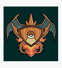 Charizard pokemon shienld Photographic Print
