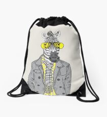 Hipster Zebramann Rucksackbeutel