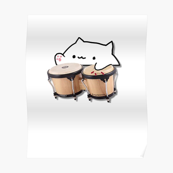 Funny Bongo cat t-shirt & more meme Poster