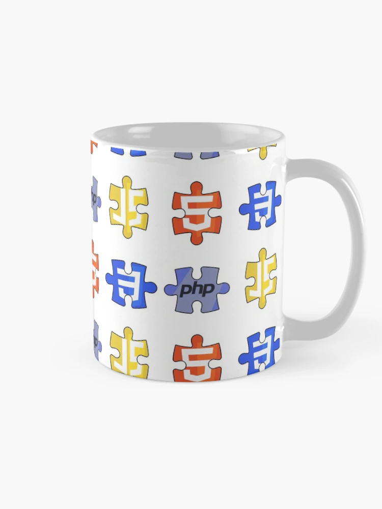 Thumbnail 3 of 6, Coffee Mug, Puzzle html5 css3 javascript php designed and sold by yourgeekside.