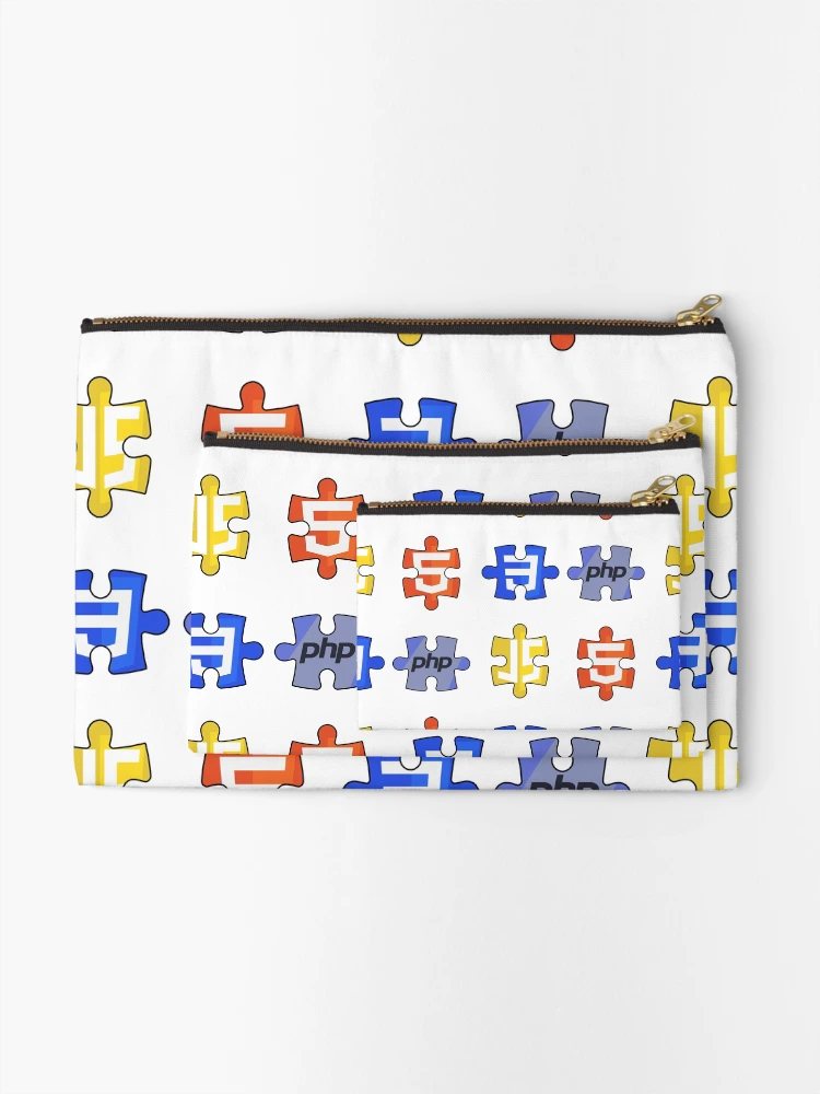 Thumbnail 2 of 4, Zipper Pouch, Puzzle html5 css3 javascript php designed and sold by yourgeekside.