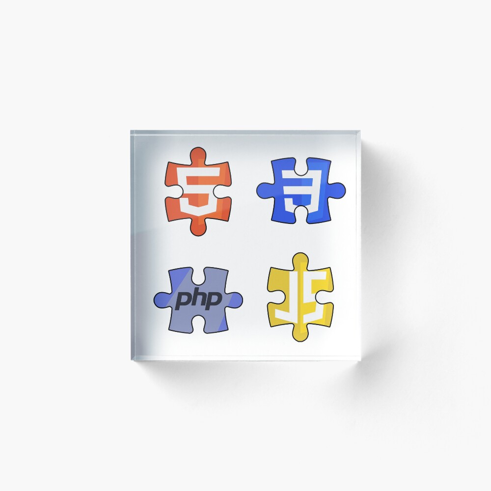 Vista previa del artículo con la obra «Bloque acrílico», diseñado y vendido por yourgeekside.