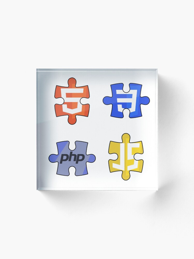 Thumbnail 1 of 5, Acrylic Block, Puzzle html5 css3 javascript php designed and sold by yourgeekside.